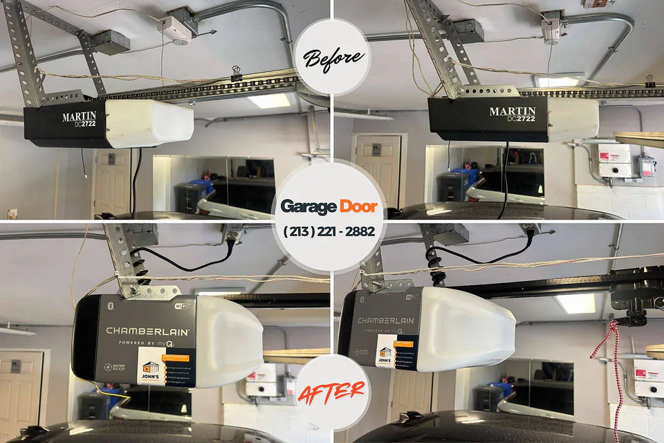 Before and after: garage door repair Shelby, MS